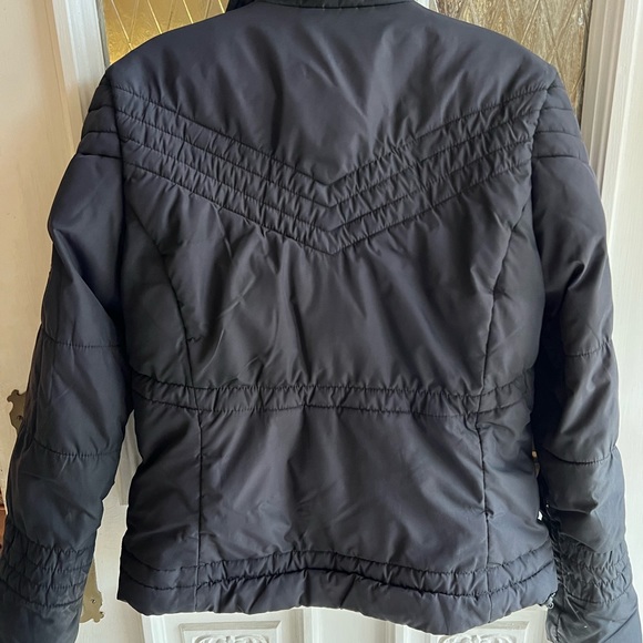 Black zippered Bomber Jacket EDC Esprit size L Vintage - Picture 5 of 14